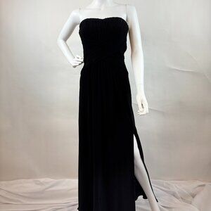 Monique Lhuillier Floor Length Black Gown